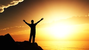 shutterstock-man-greets-sun